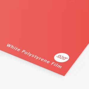 A close up of the white polystyrene film